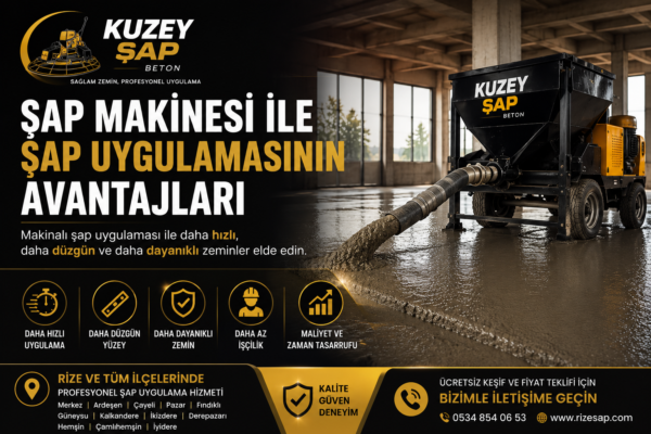 Şap Makinesi ile Şap Uygulamasının Avantajları